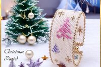 EVEN Peyote Bracelet Pattern "CHRISTMAS PASTEL"