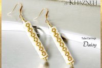 DAISY - Even Peyote Tube Earrings Pattern