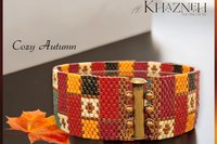 COZY AUTUMN - A Peyote Stitch Beaded Bracelet Pattern