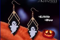 Brick Stitch Earring Pattern "LITTLE BOO"