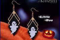 Brick Stitch Earring Pattern "LITTLE BOO"