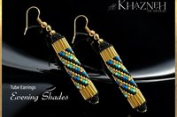 EVENING SHADES - Even Peyote Tube Earrings Pattern