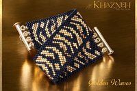 GOLDEN WAVES - Even Peyote Bracelet Pattern