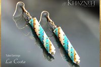 LA COSTA - Even Peyote Tube Earrings Pattern