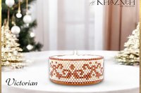 Tealight Cover - Even Peyote Stitch - "VICTORIAN"