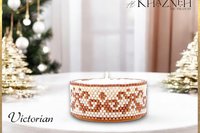Tealight Cover - Even Peyote Stitch - "VICTORIAN"
