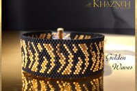 GOLDEN WAVES - Even Peyote Bracelet Pattern