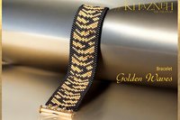 GOLDEN WAVES - Even Peyote Bracelet Pattern
