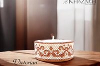 Tealight Cover - Even Peyote Stitch - "VICTORIAN"