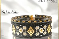 WATERLILLIES - Even Peyote Bracelet Pattern