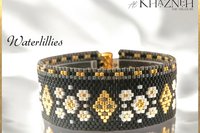 WATERLILLIES - Even Peyote Bracelet Pattern