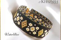 WATERLILLIES - Even Peyote Bracelet Pattern