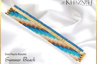 SUMMER BEACH - Even Peyote Bracelet with Bugles Pattern