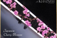 Even Peyote bracelet Pattern "JAPANESE CHERRY BLOSSOM