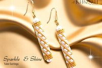 SPARKLE and SHINE - Even Peyote Tube Earrings Pattern