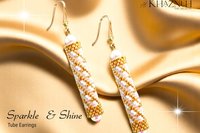 SPARKLE and SHINE - Even Peyote Tube Earrings Pattern