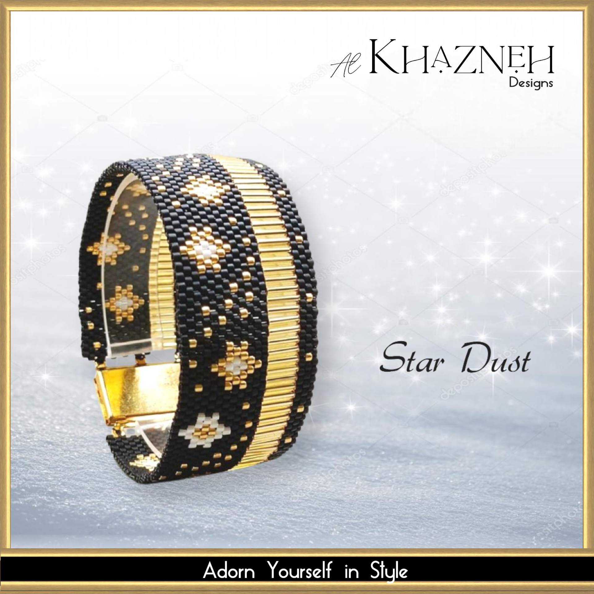 Even Peyote Bracelet Pattern "STAR DUST"