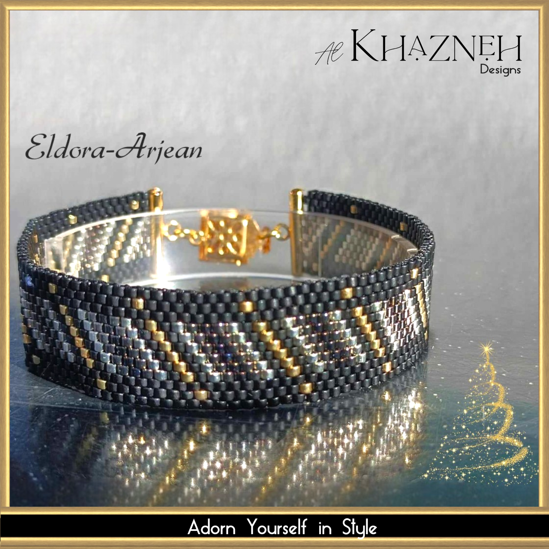 TWO Narrow Even Peyote Bracelet Patterns "ELDORA-ARJEAN"