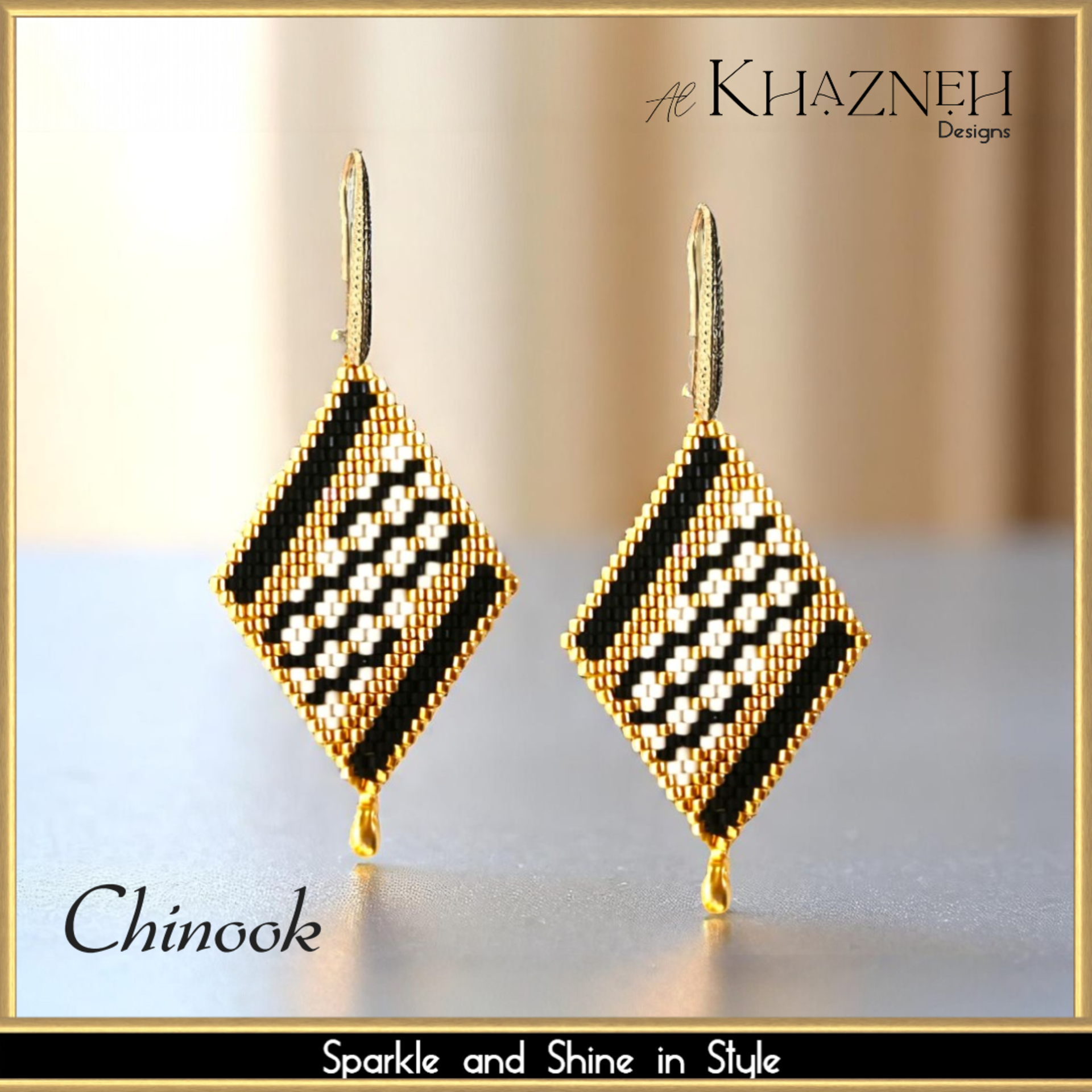 BRICK Stitch Earrings Pattern CHINOOK