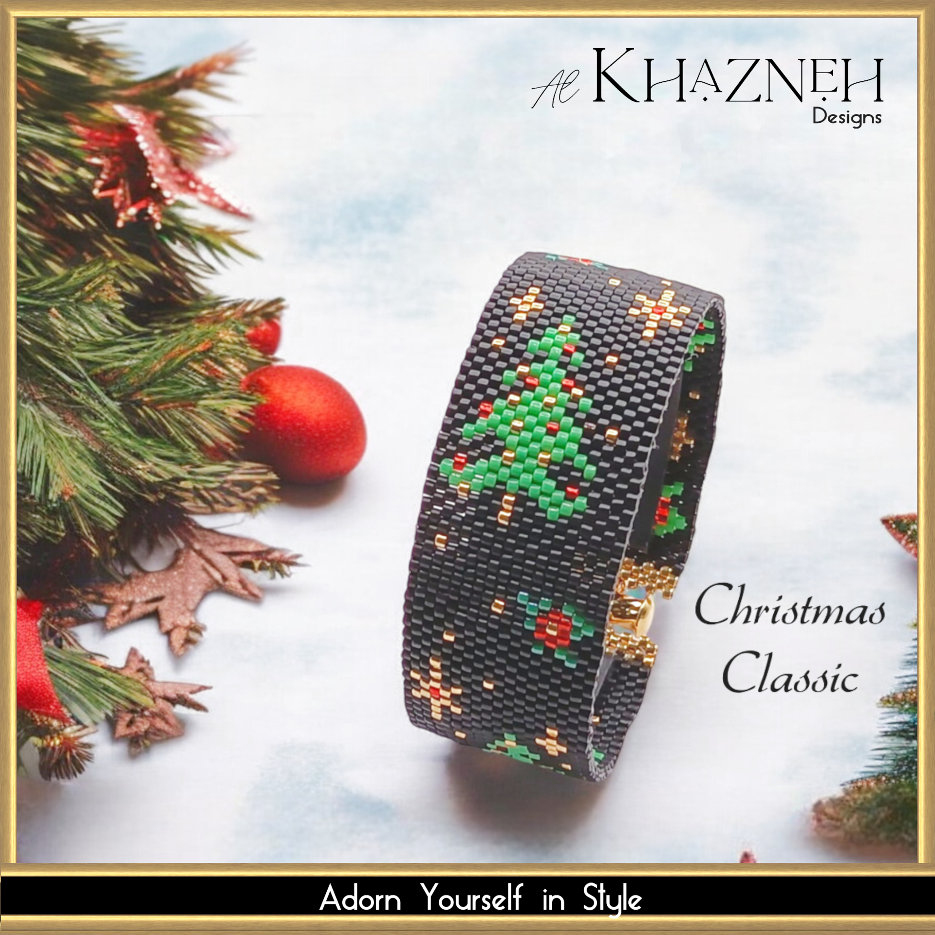 CHRISTMAS CLASSIC - Even Peyote Bracelet