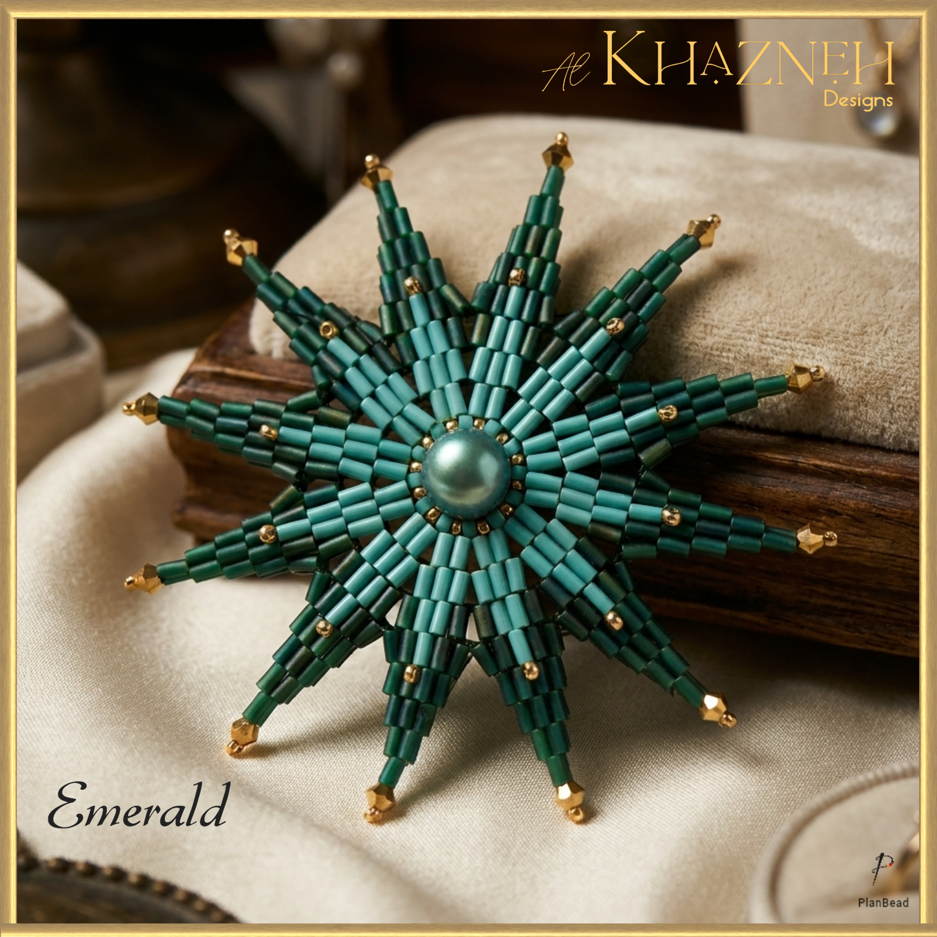 12 Point Bugle Star EMERALD
