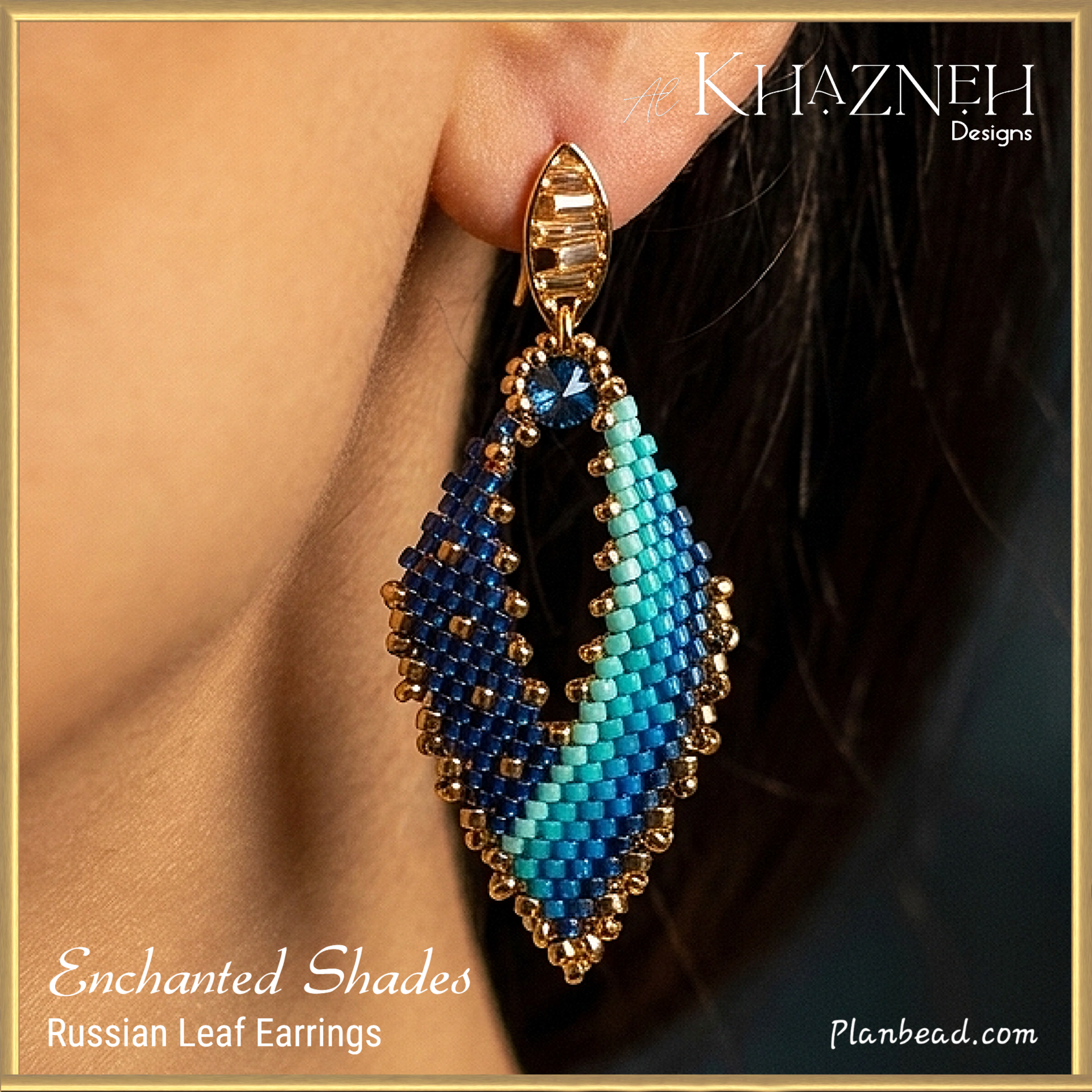 Russian Leaf Earrings Pattern ENCHANTED SHADES
