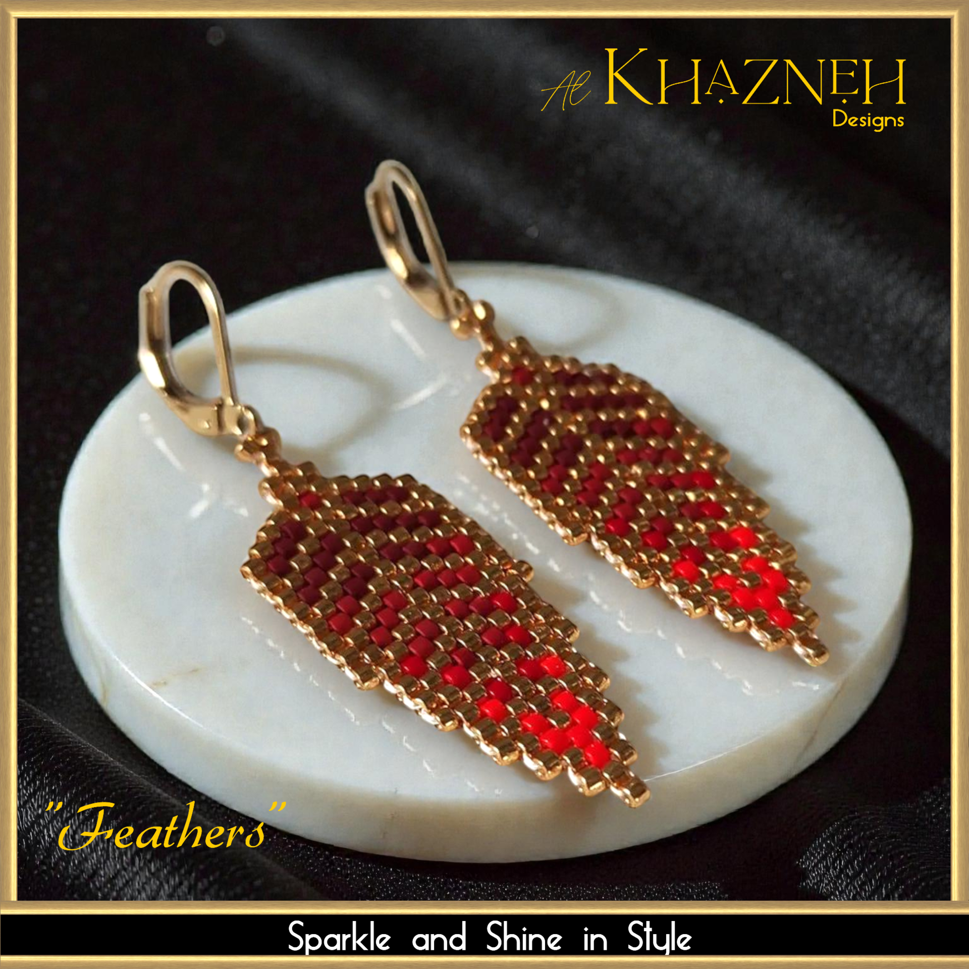 Peyote Earring Pattern "FEATHERS"