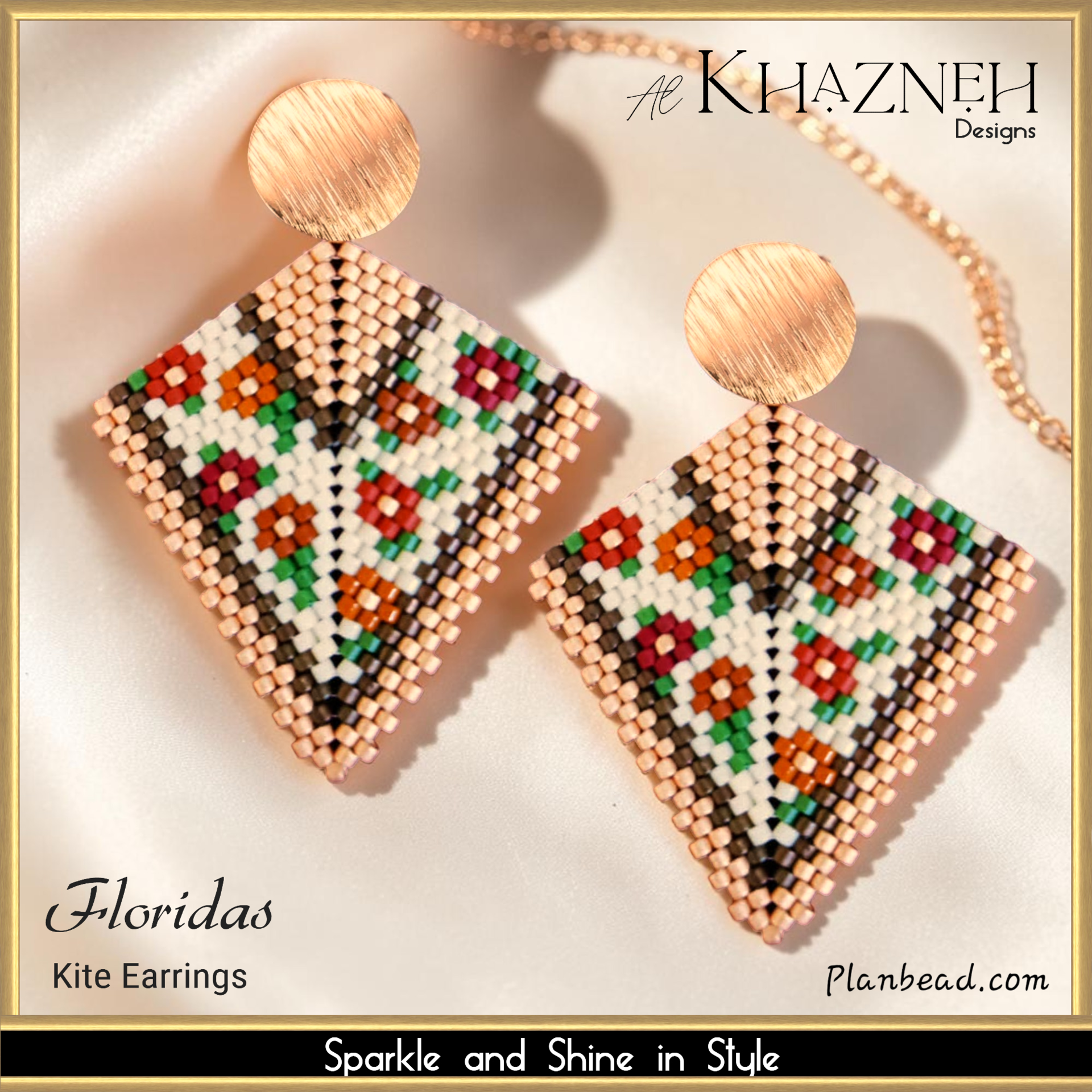 Peyote Kite Earrings Pattern FLORIDAS