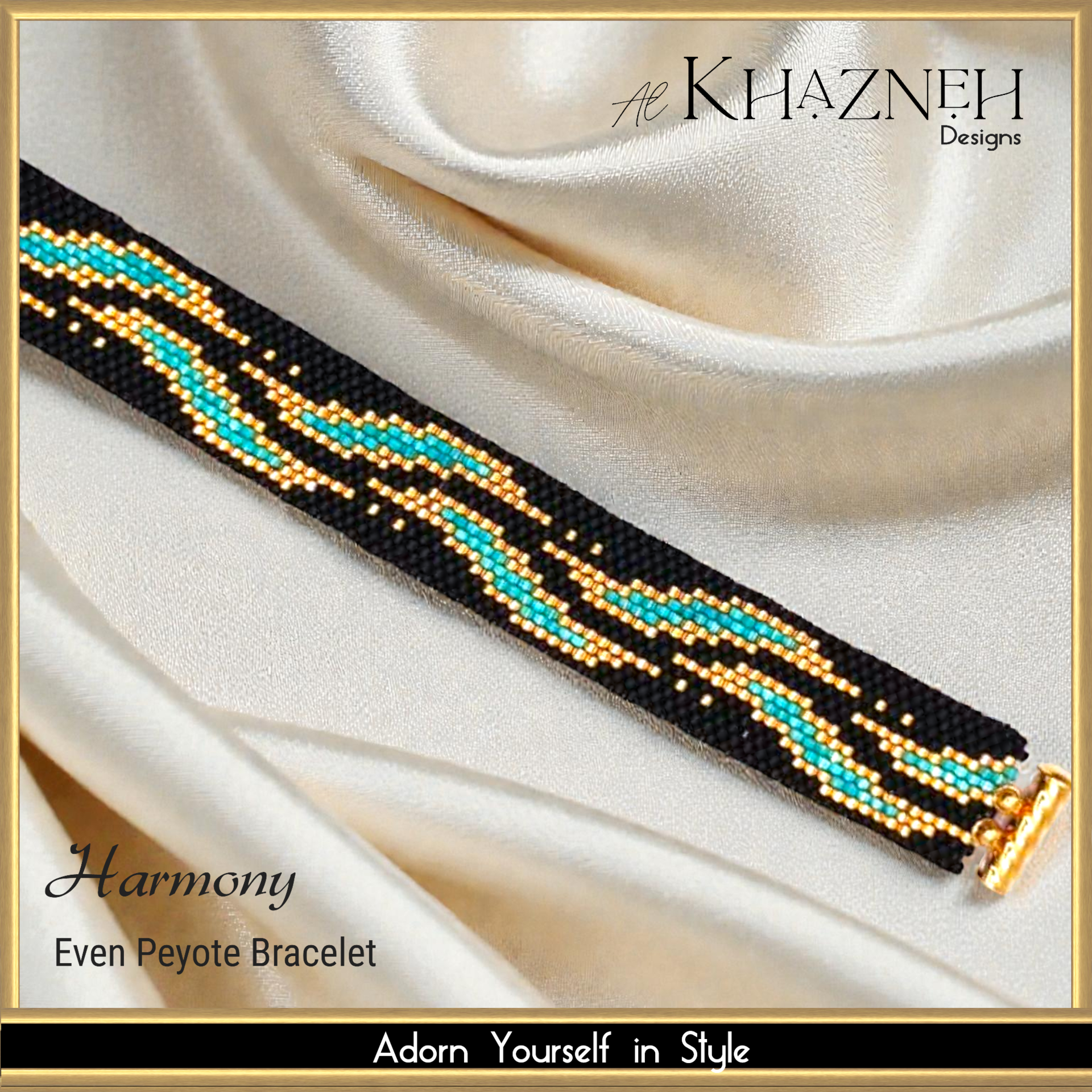 Even Peyote Bracelet Pattern - "HARMONY"