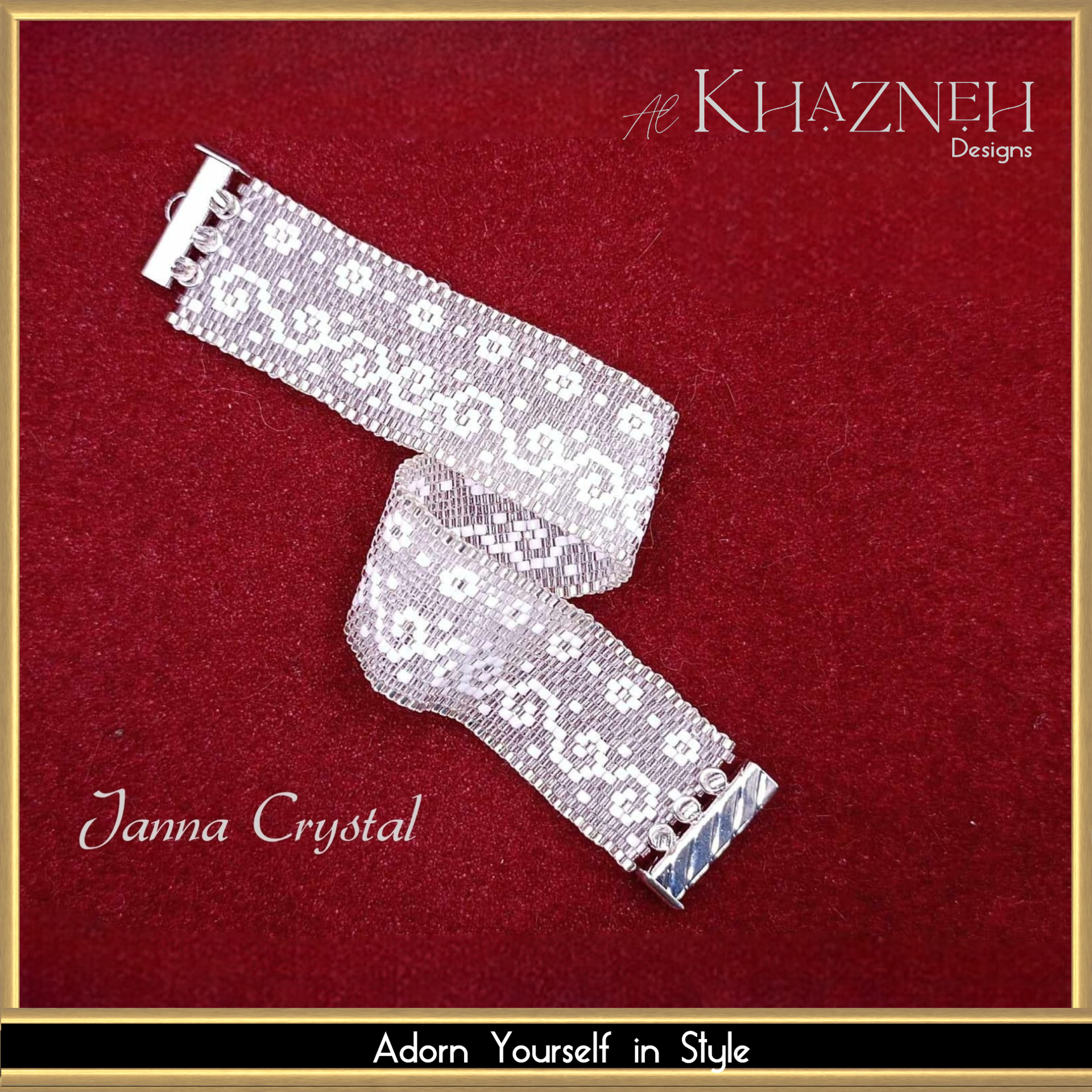 Even Peyote Bracelet Pattern "JANNA CRYSTAL"