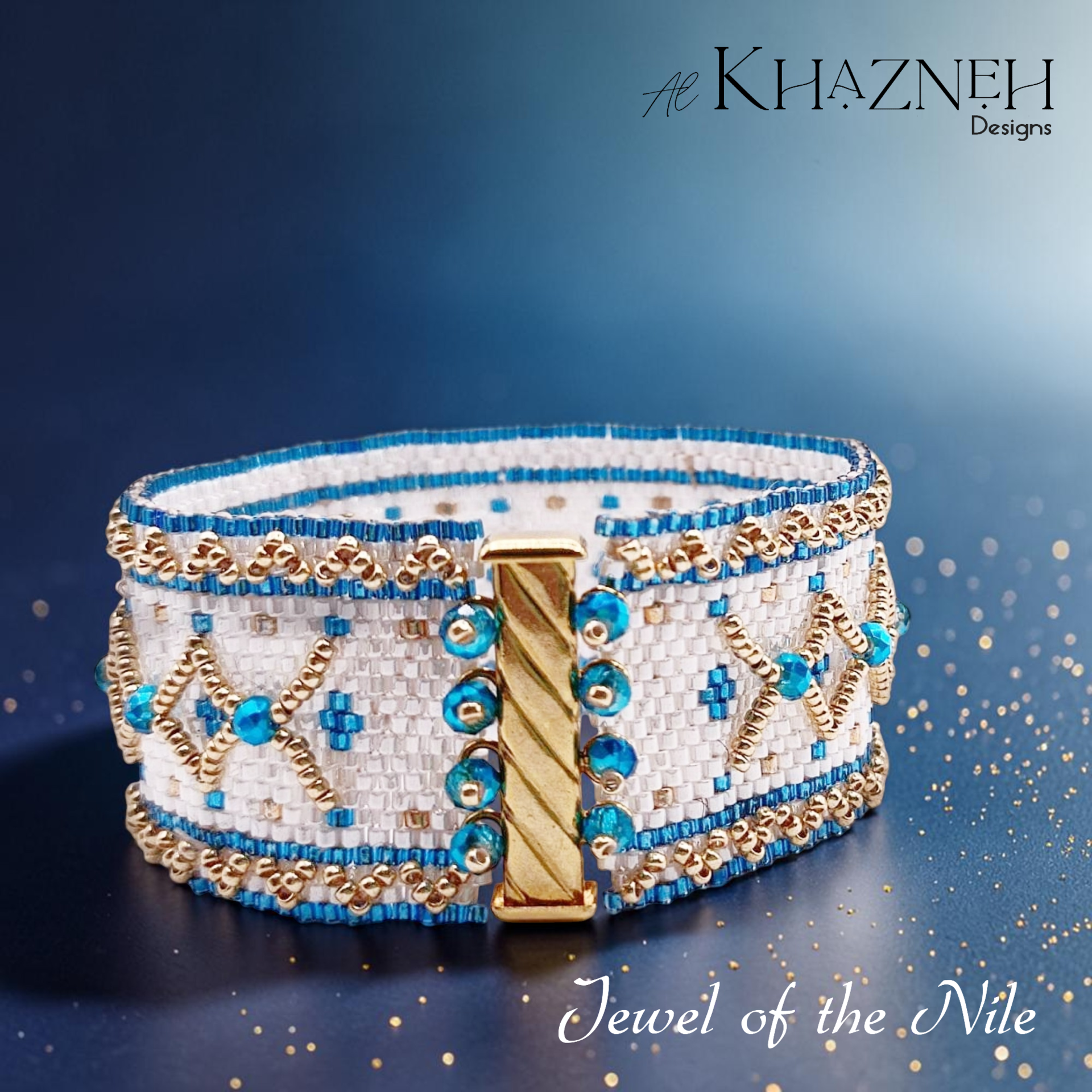 Odd-Peyote Bracelet Pattern/Tutorial "JEWEL of the NILE"