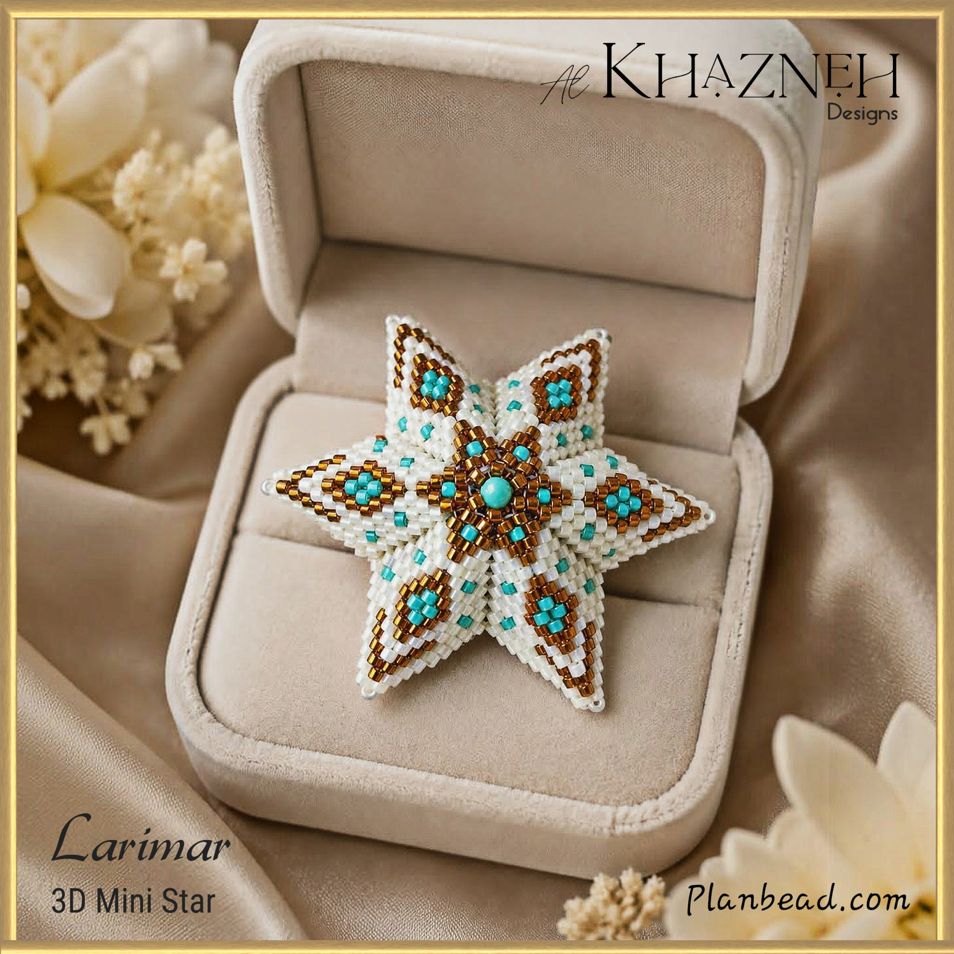 3D Mini Star Ornament / Pendant Pattern LARIMAR
