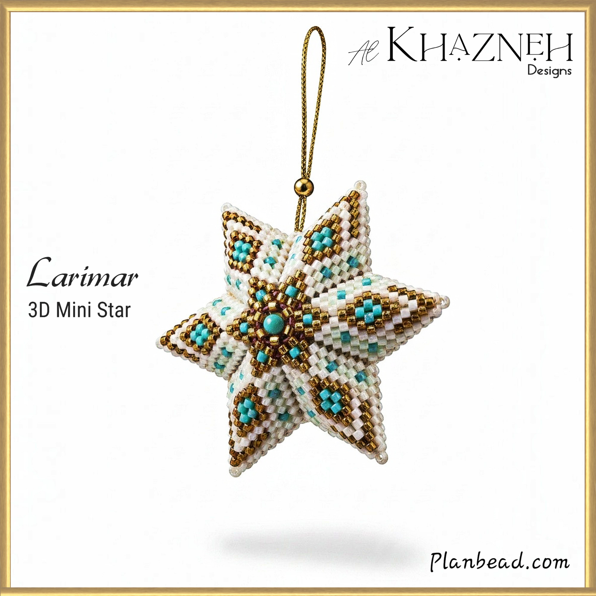 3D Mini Star Ornament / Pendant Pattern LARIMAR