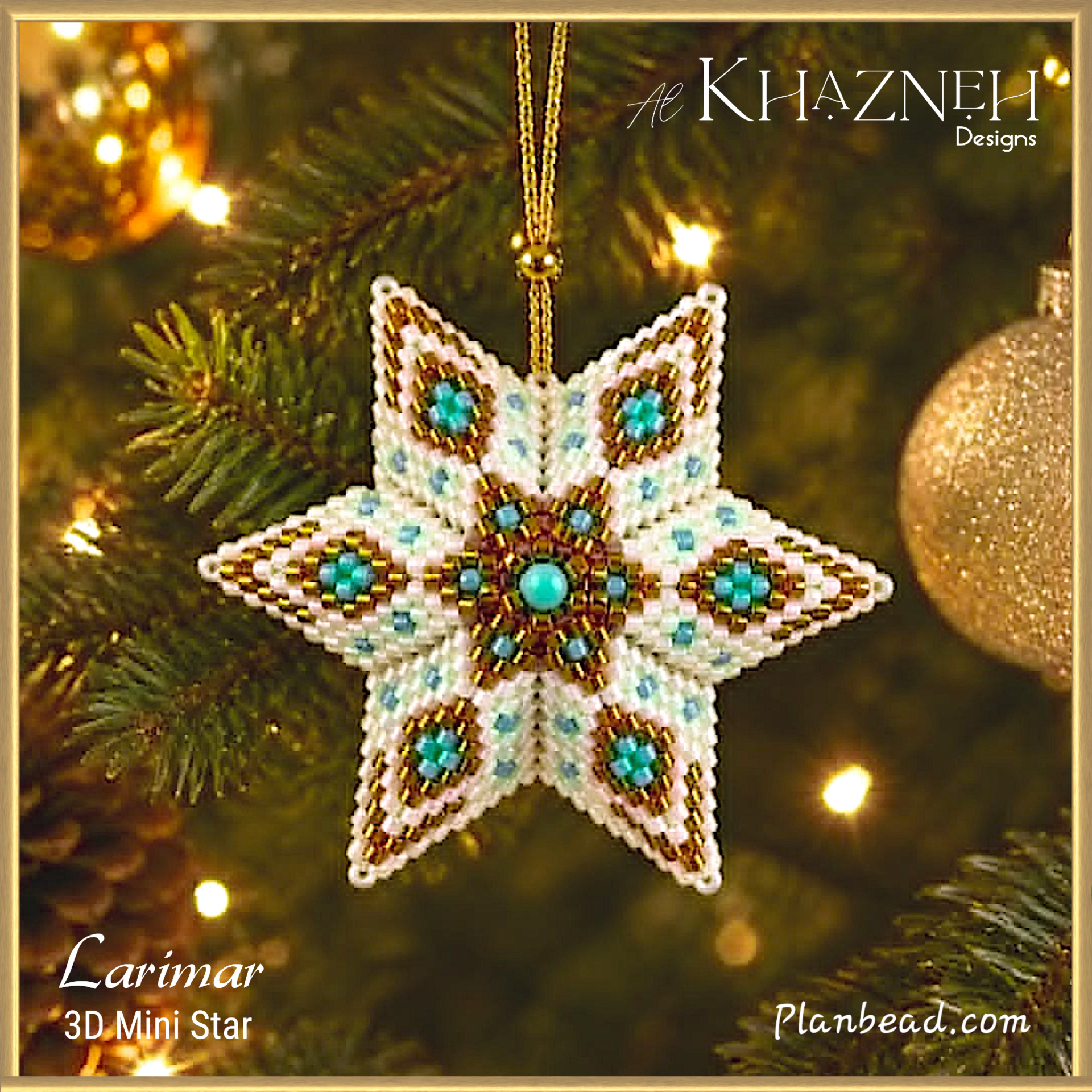 3D Mini Star Ornament / Pendant Pattern LARIMAR