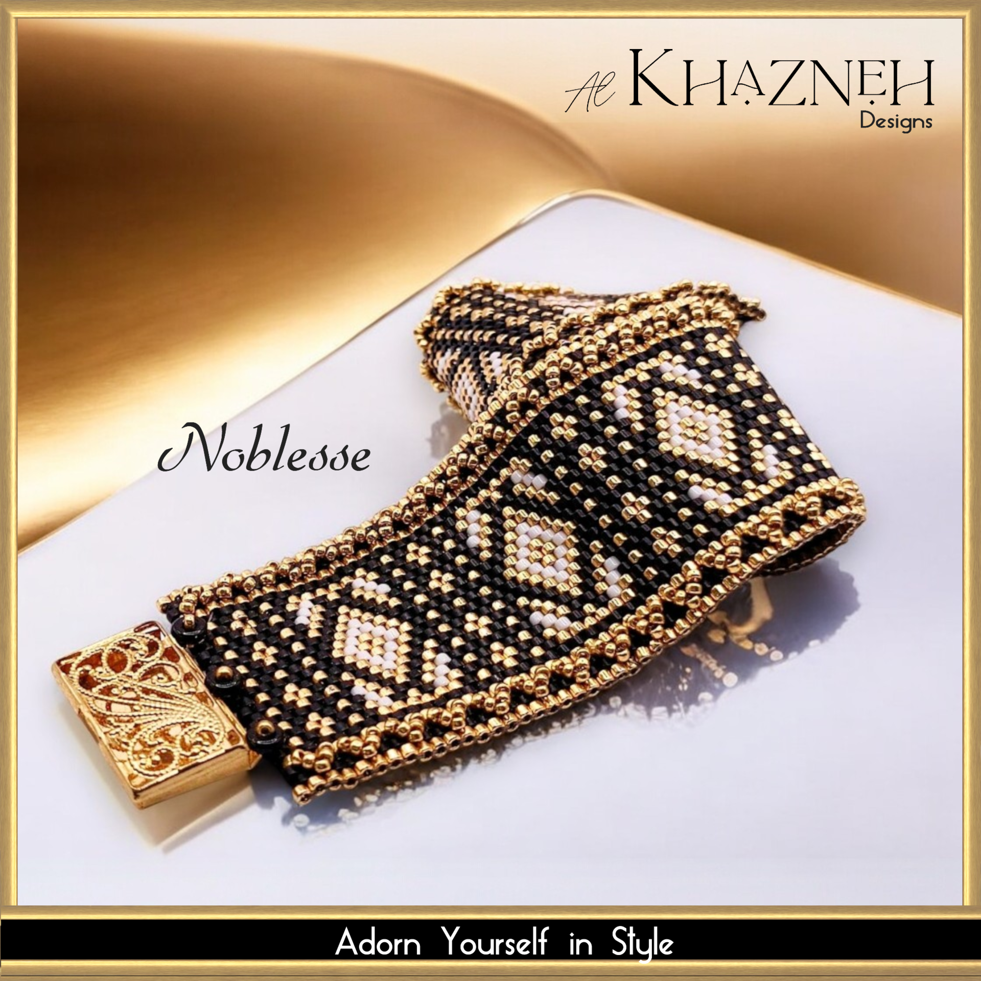 Odd-Peyote Bracelet Pattern NOBLESSE