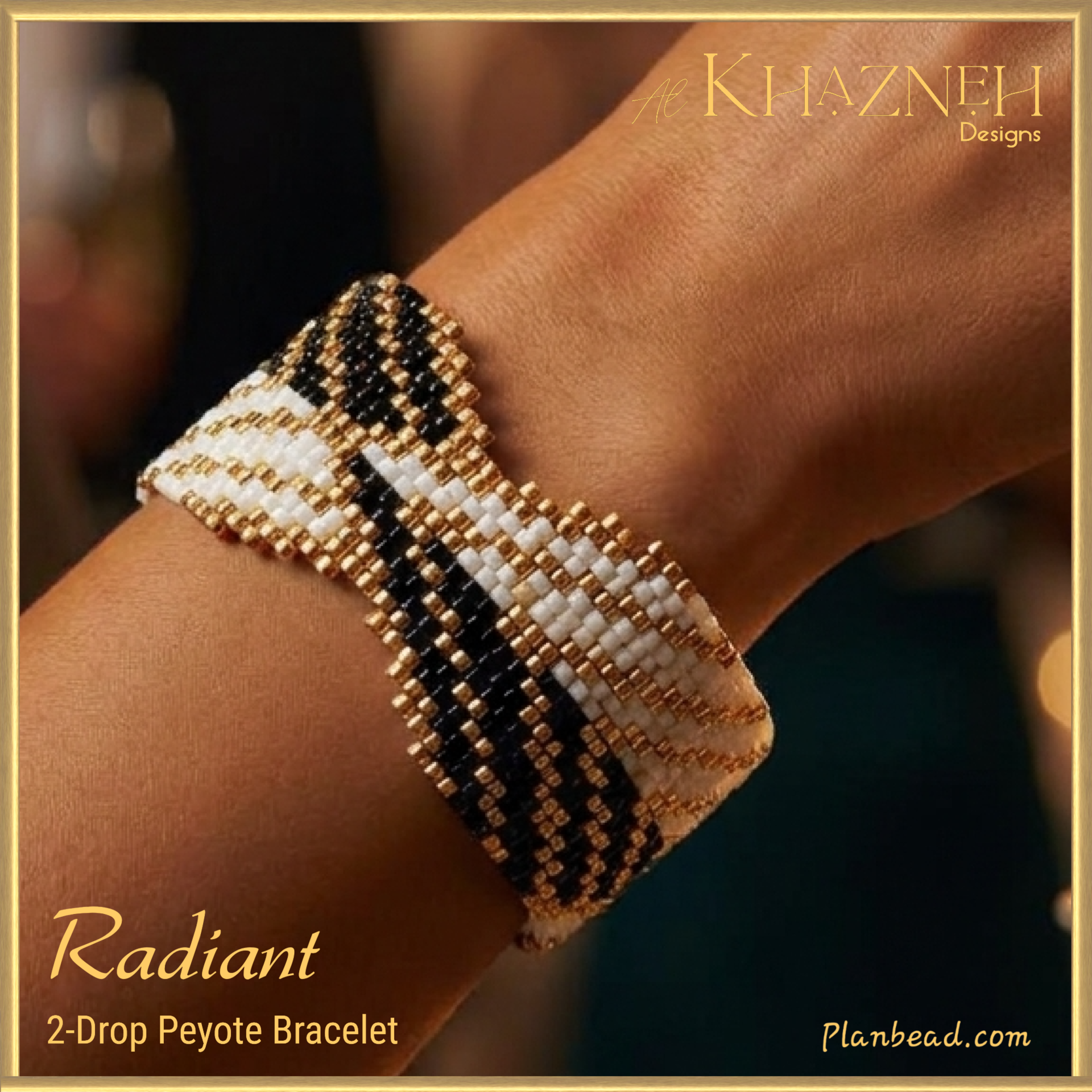 RADIANT - 2-Drop Peyote Bracelet Pattern