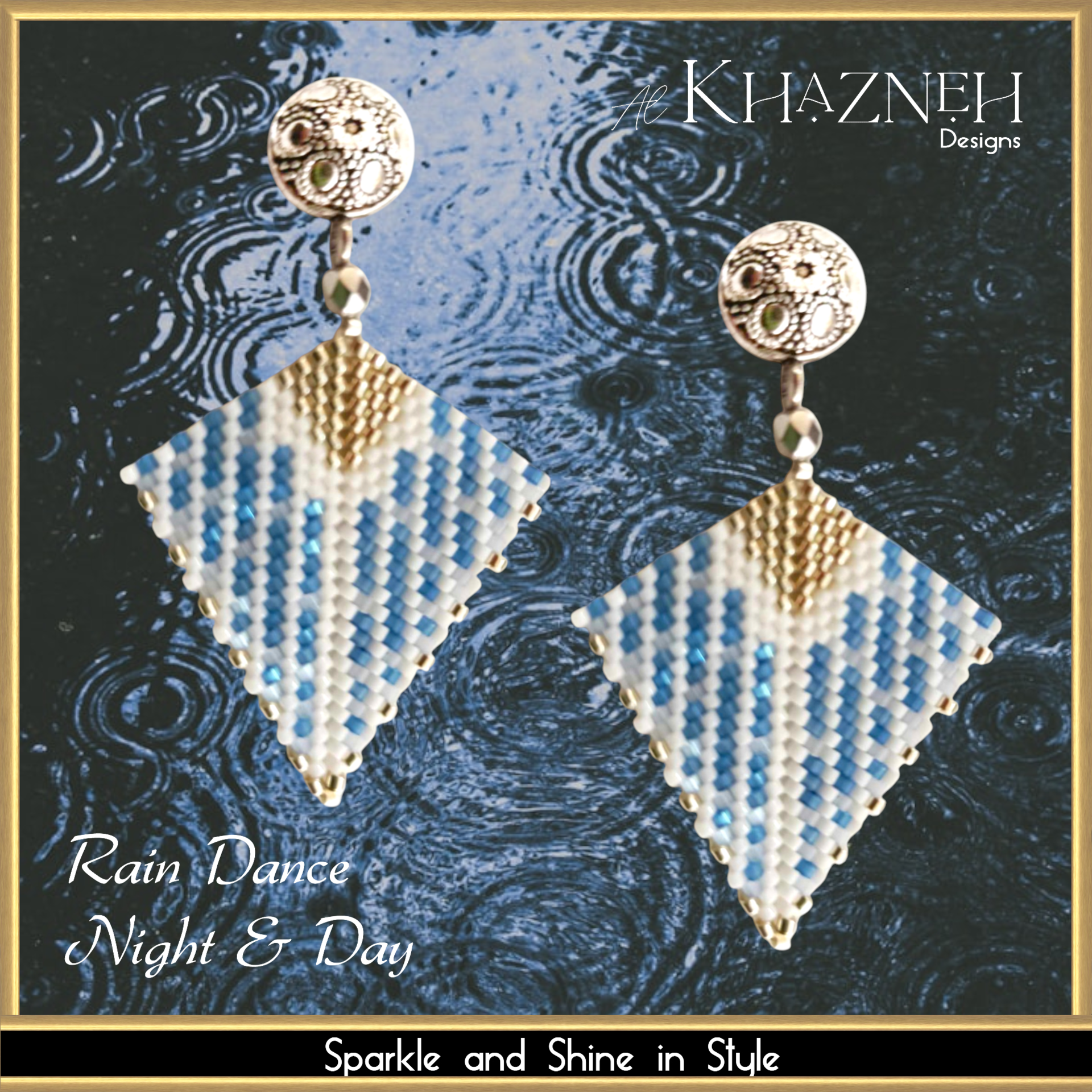Rain Dance Night & Day - kite earrings pattern
