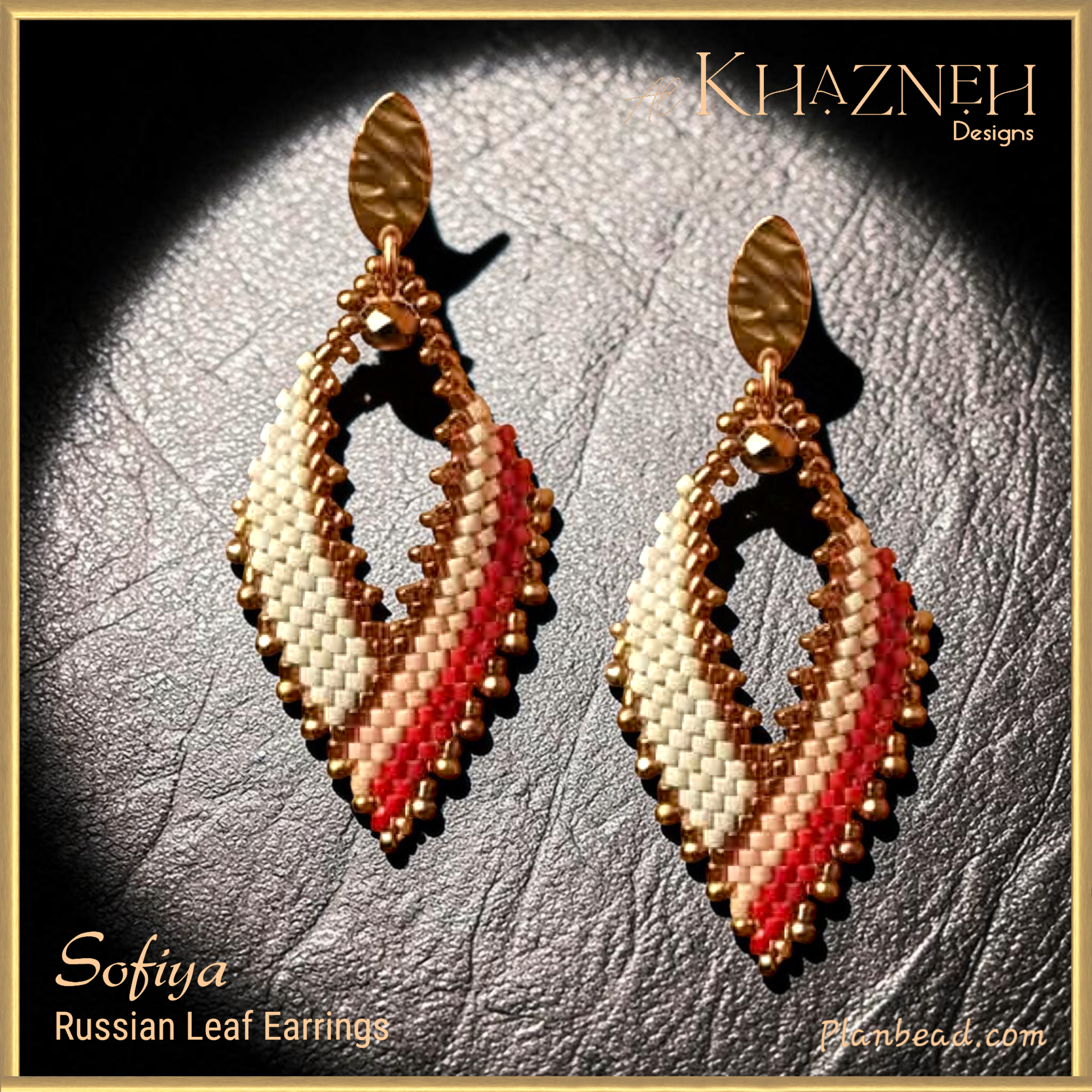 Russian Leaf Earrings Pattern SOFIYA