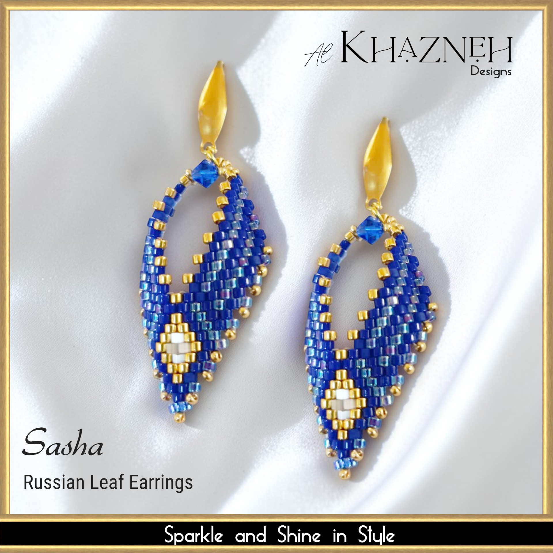 Russian Leaf Earrings Bead Pattern SASHA