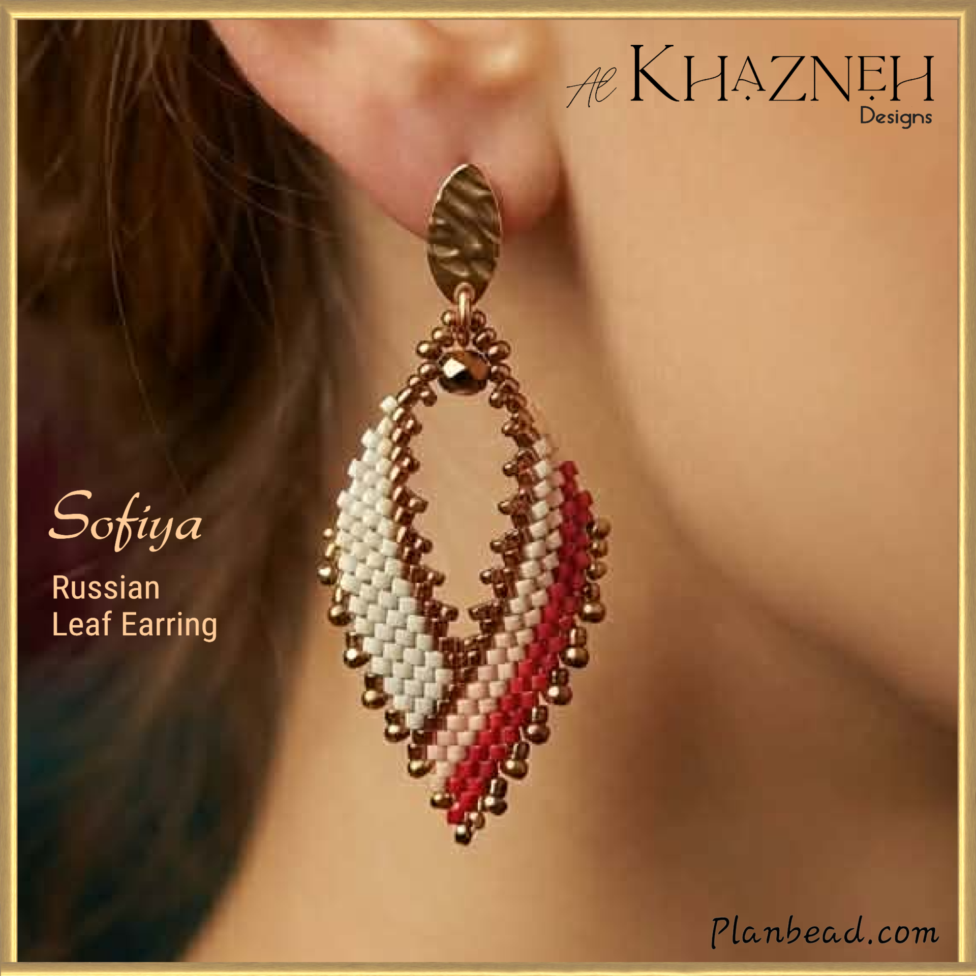 Russian Leaf Earrings Pattern SOFIYA