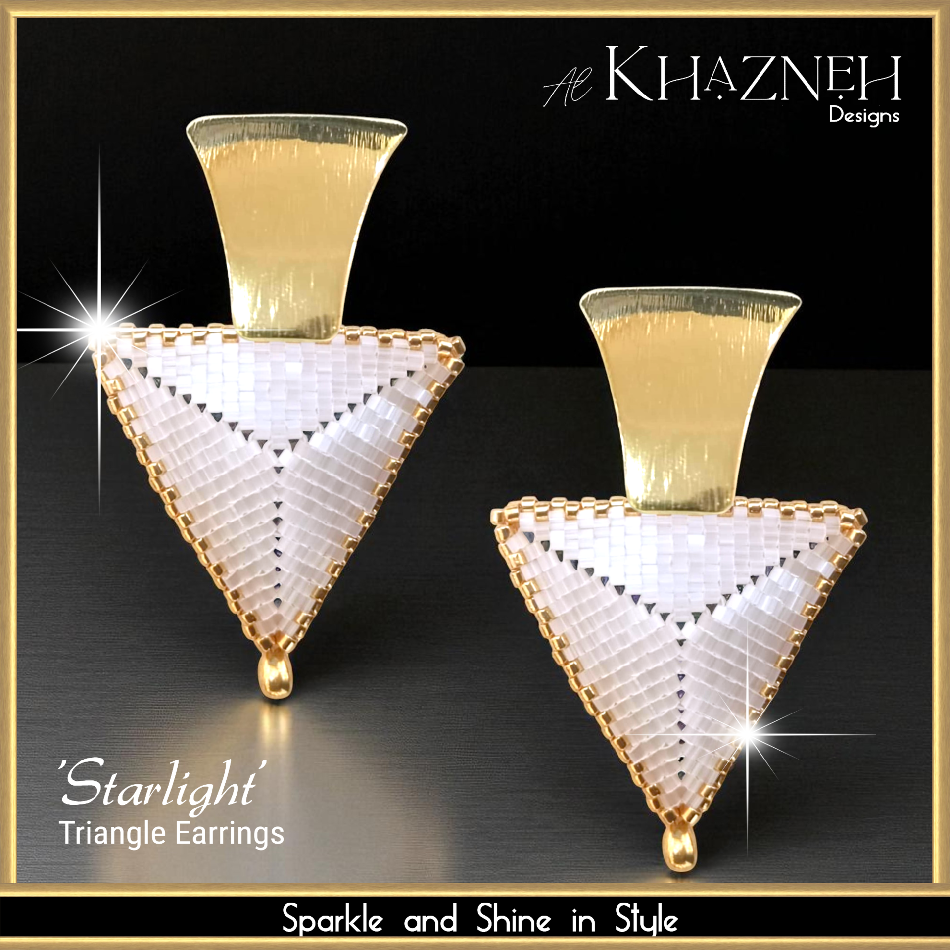 'STARLIGHT' - 3D Triangle Earrings Pattern
