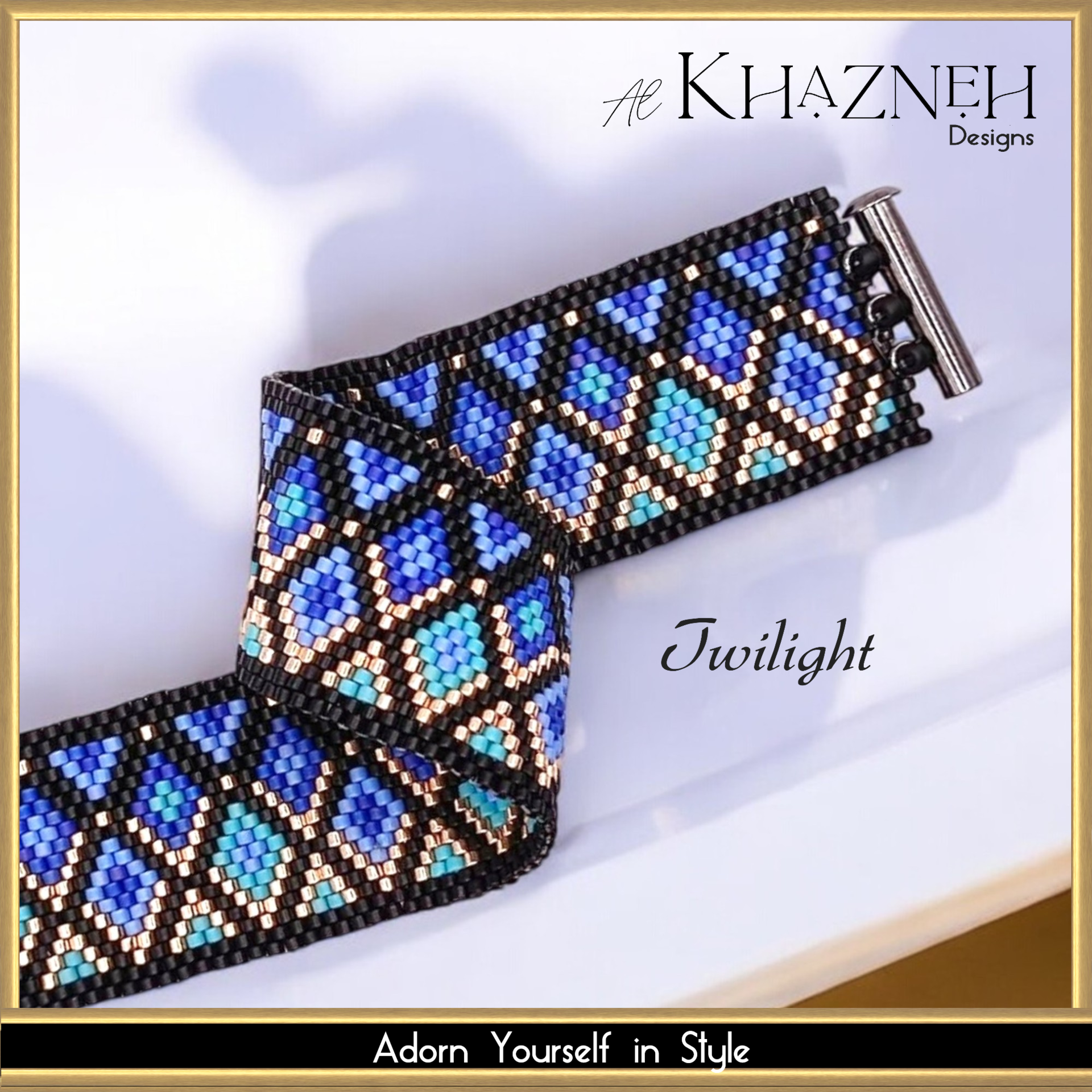 Even Peyote Bracelet Pattern "TWILIGHT"