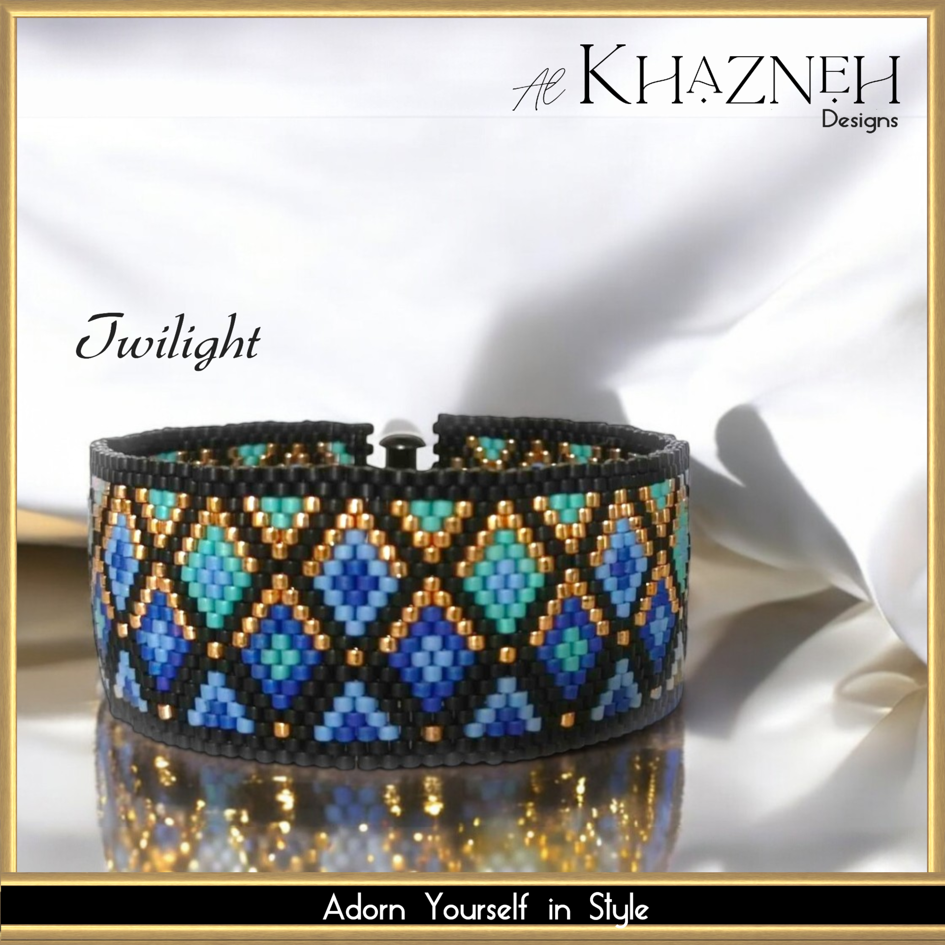 Even Peyote Bracelet Pattern "TWILIGHT"
