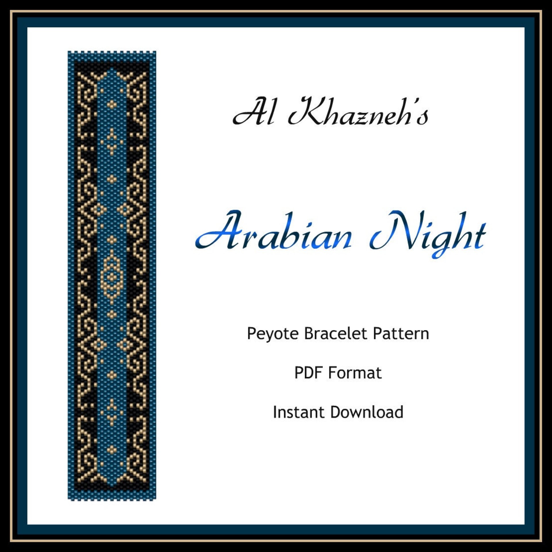 Peyote Bracelet Pattern "Arabian Night"