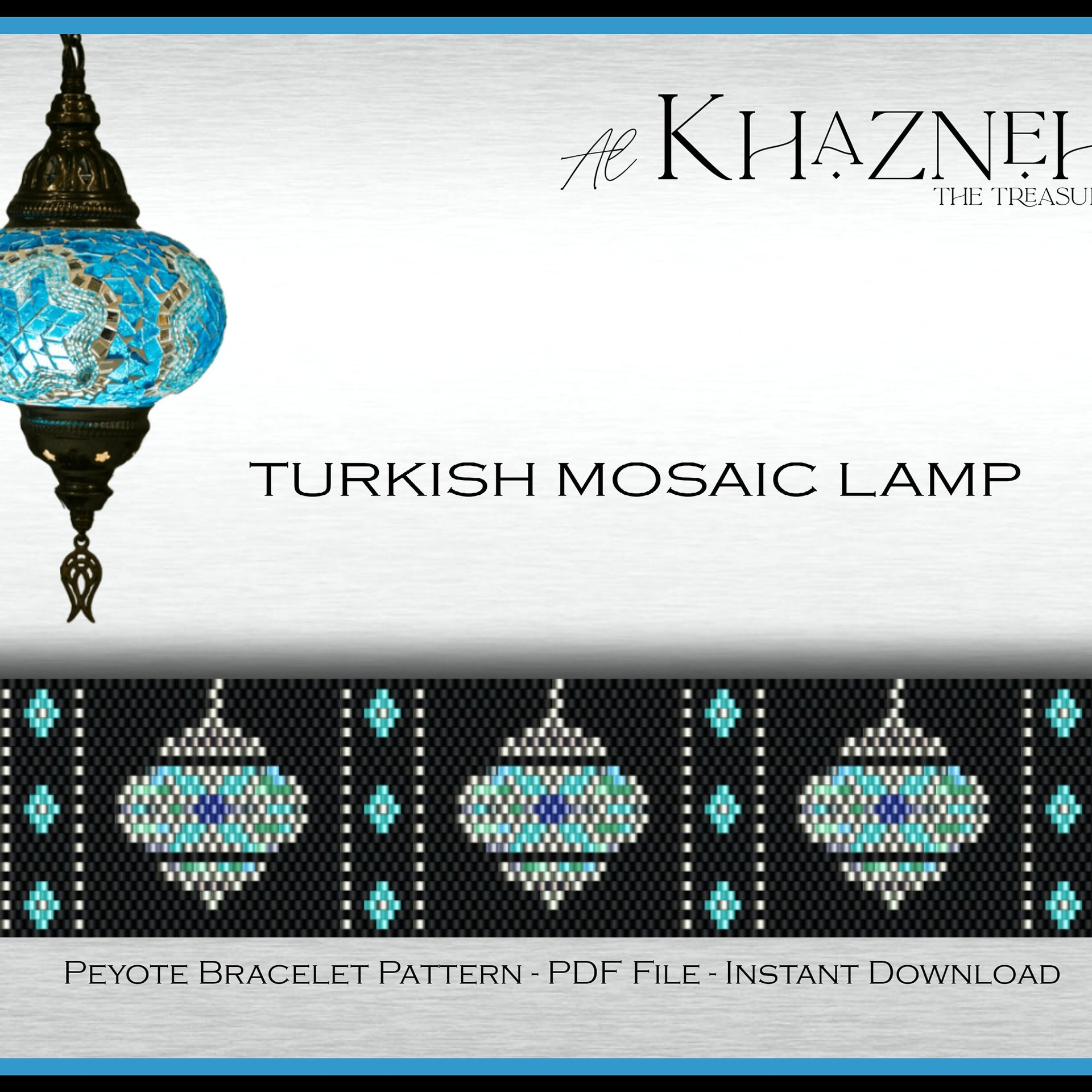 Peyote Bracelet Pattern "TURKISH MOSAIC LAMP"