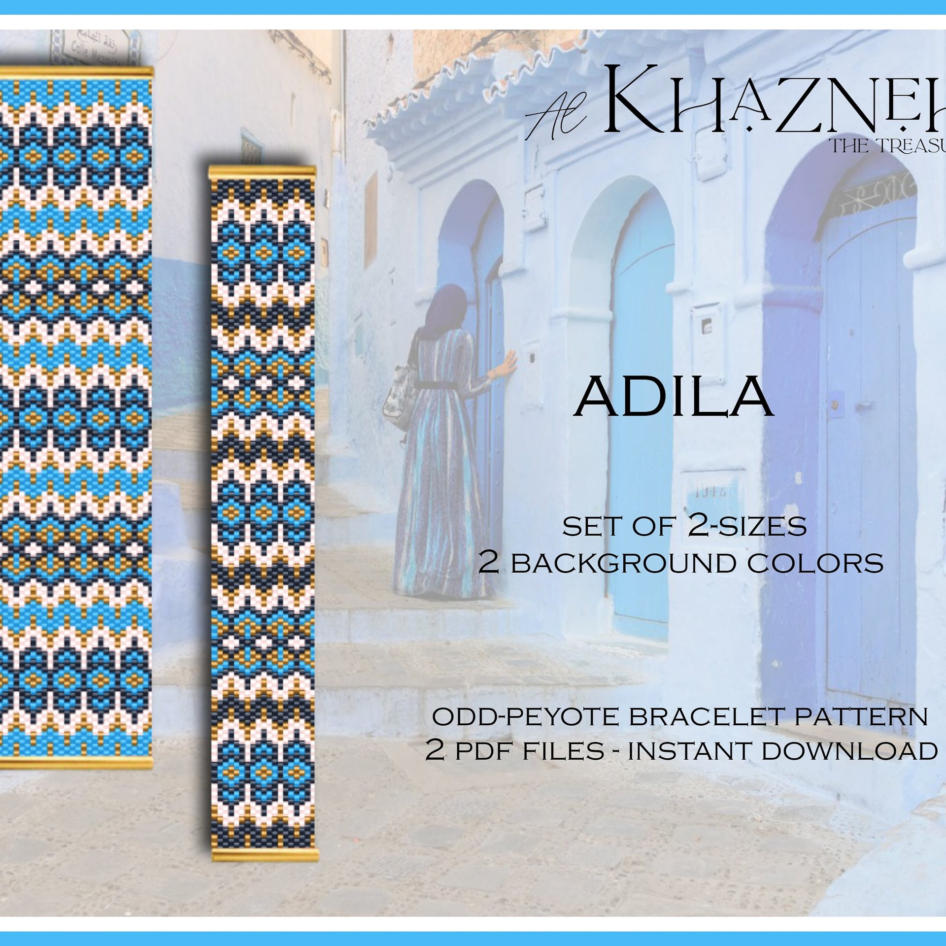 Odd Peyote Bracelet Pattern "ADILA"