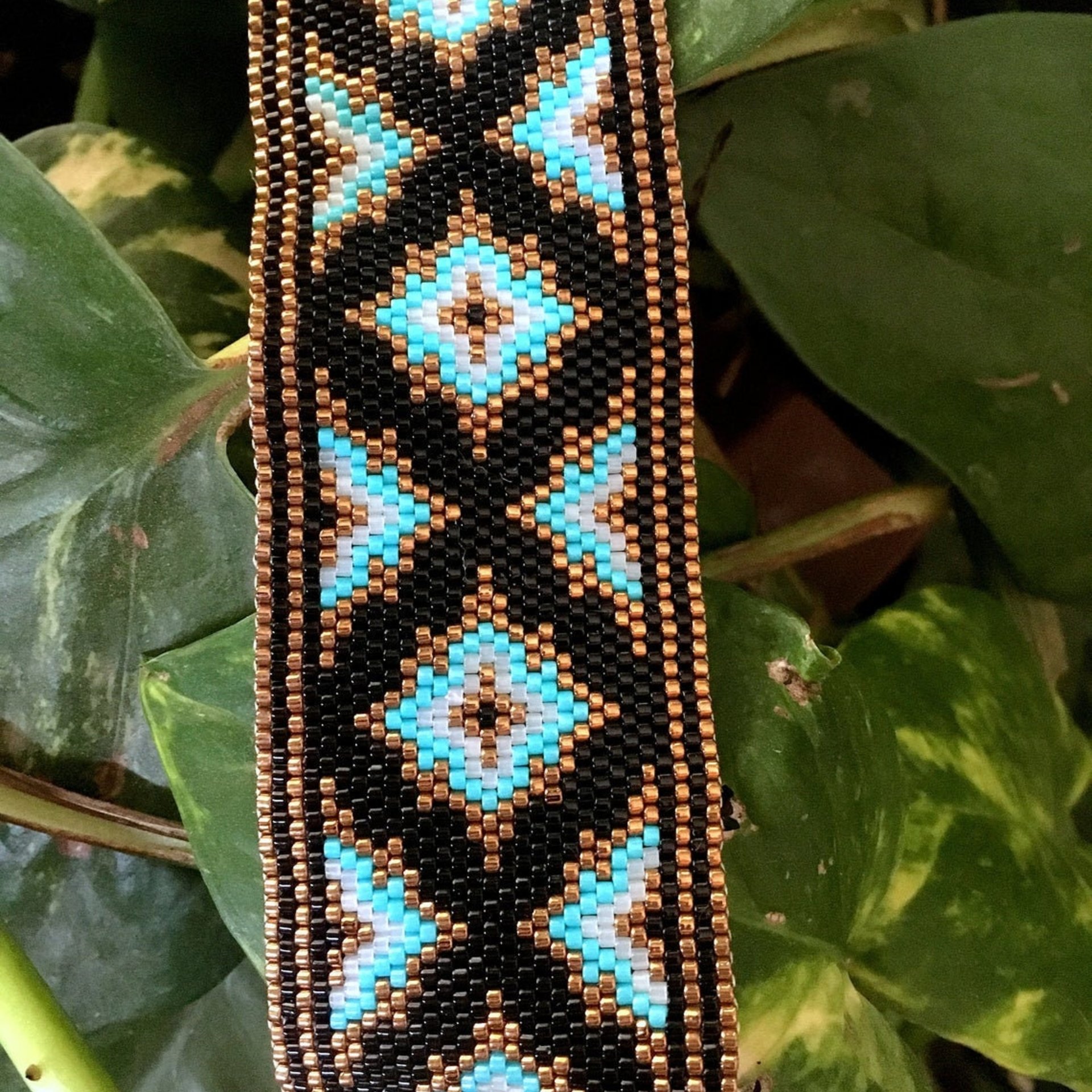 Turqoise Peyote Bracelet Pattern FARUZI