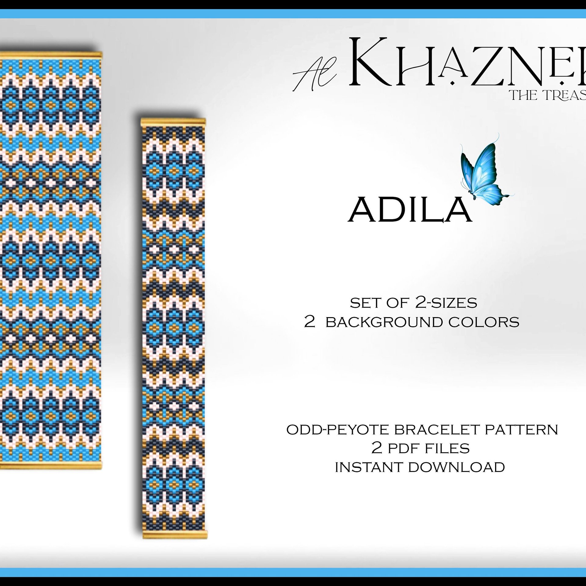 Odd Peyote Bracelet Pattern "ADILA"
