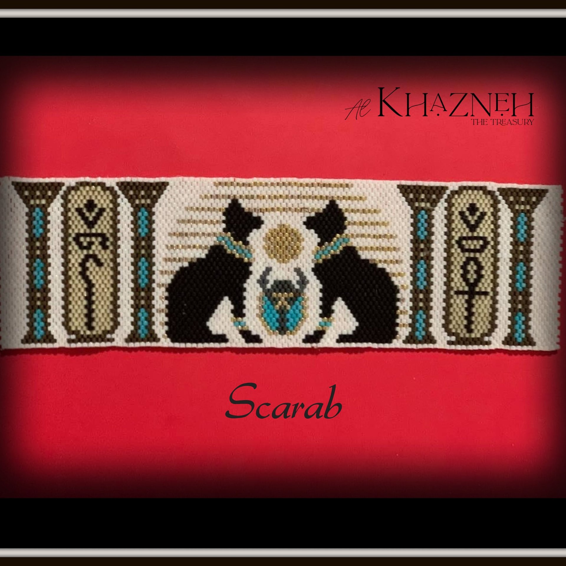 Even Peyote Bracelet Pattern "SCARAB"