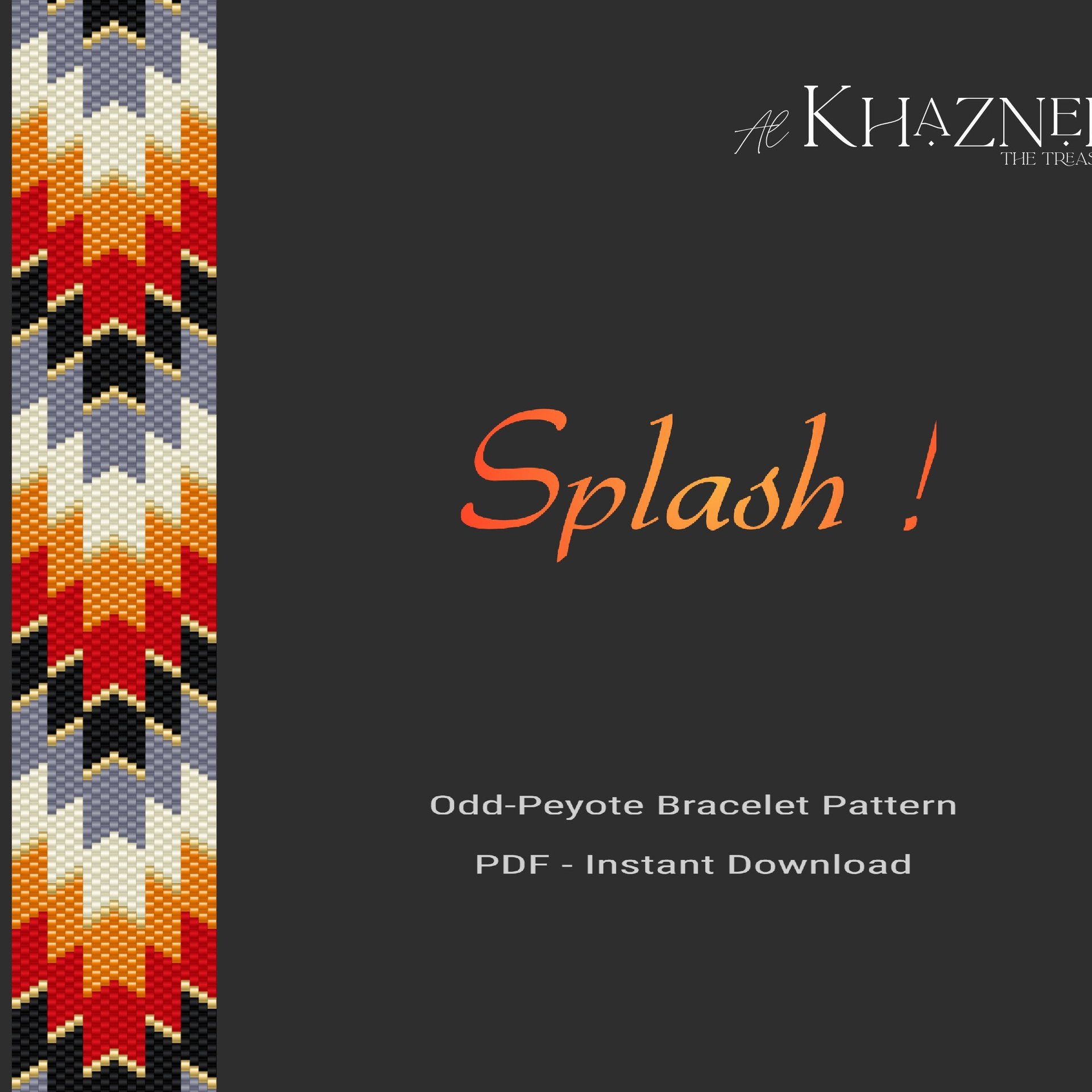 ODD Peyote Bracelet Pattern "SPLASH"